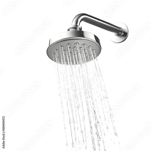 Obraz Chrome Showerhead with Water Streams