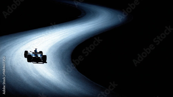 Obraz Race car speeding down a track