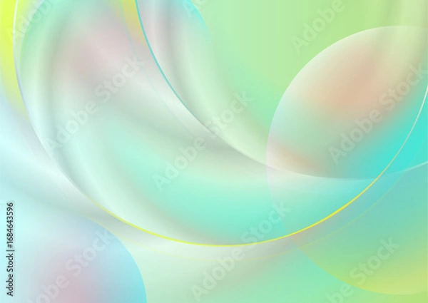 Fototapeta Pastel colorful liquid circles abstract concept geometric background. Vector concept design