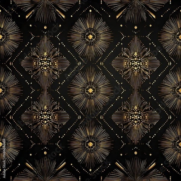 Obraz Seamless luxury gold abstract pattern