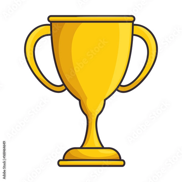 Obraz trophy icon over white background vector illustration
