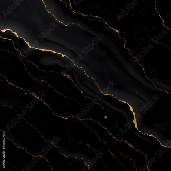 Obraz Abstract Black and Gold Pattern