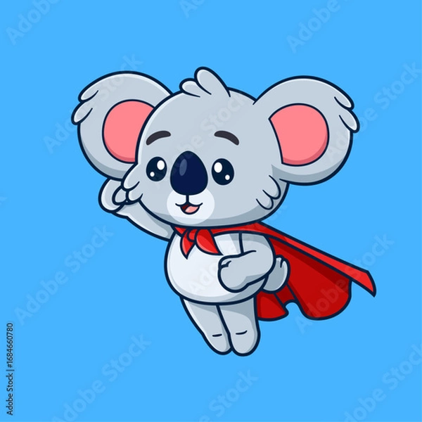 Obraz Cute Koala Super Hero Cartoon