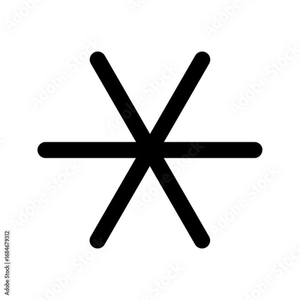 Fototapeta asterisk line icon
