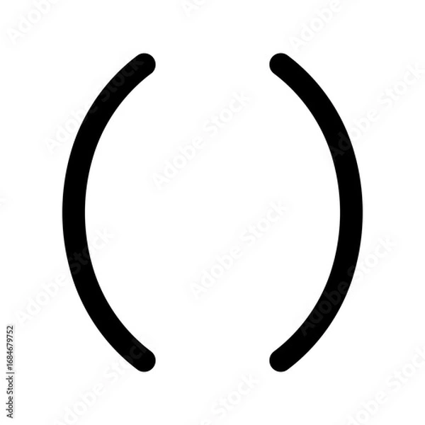 Fototapeta parentheses line icon