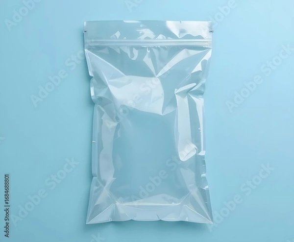 Fototapeta Transparent resealable pouch ready for your product branding and packaging design needs