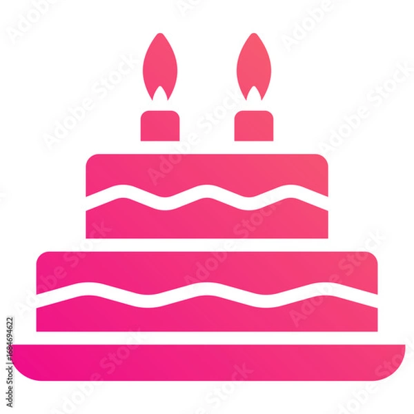 Obraz cake gradient fill icon