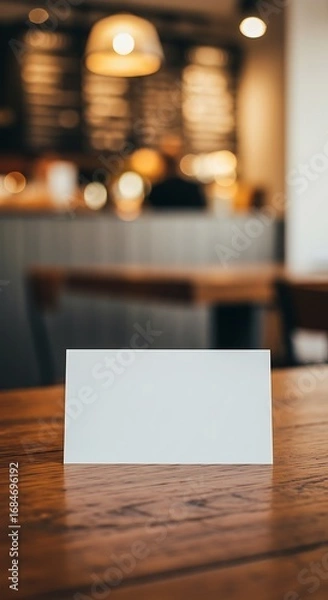 Obraz カフェの静寂、空白のメッセージ