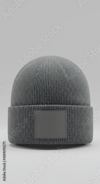 Obraz 都会の静寂、グレーのニット帽