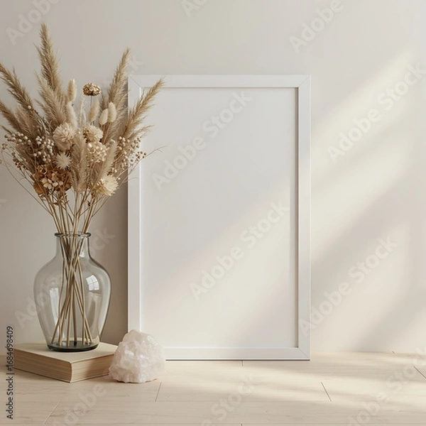 Obraz 穏やかな光とドライフラワーの静寂