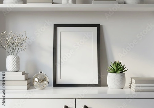 Obraz 静謐な空間の余白 白と黒の調和