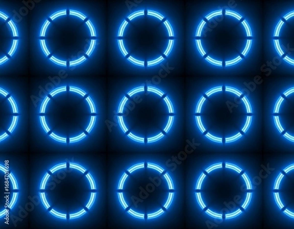 Fototapeta Abstract neon circle pattern
