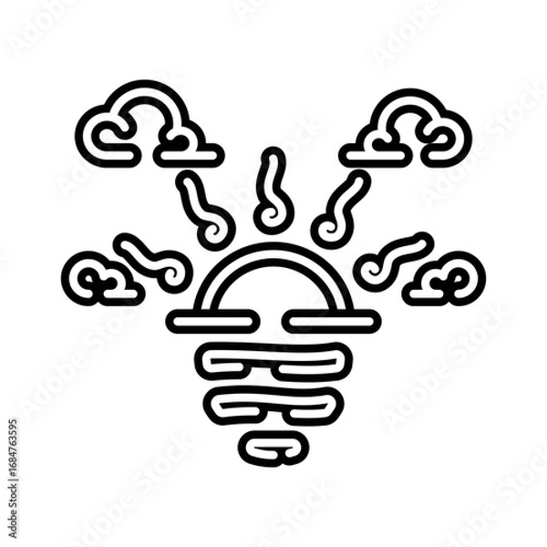 Obraz sunset icon vector design template elegant style