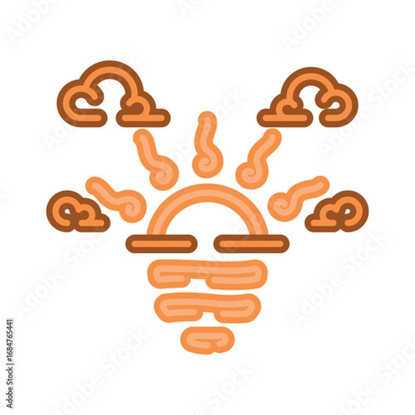 Obraz sunset icon vector design template elegant style