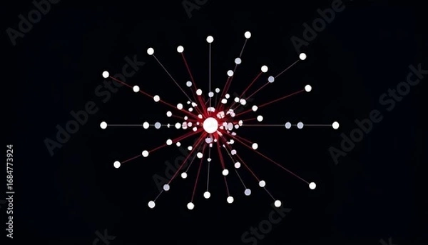 Fototapeta Correlation Network A graphical representation of correlation da