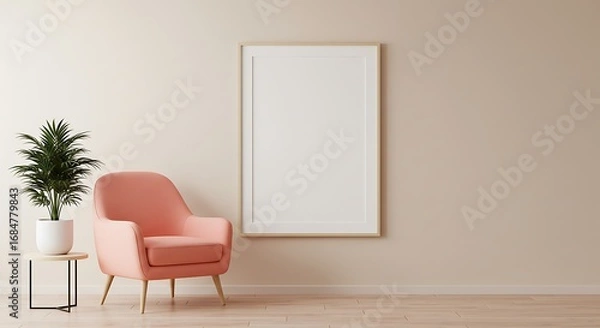 Fototapeta 静かな空間の、優しいピンク 穏やかな時間