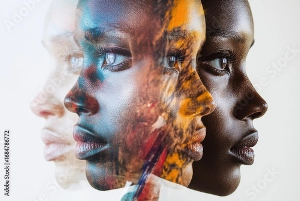 Fototapeta Exploring cultural identity through portrait series art studio photography creative space close-up expression