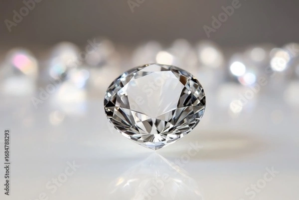 Fototapeta Sparkling diamond display jewelry store product photography elegant environment close-up view luxury concept