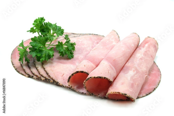 Fototapeta Schinken mit Pfefferrand