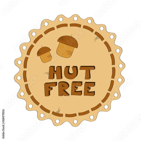 Fototapeta Nut free vector illustration