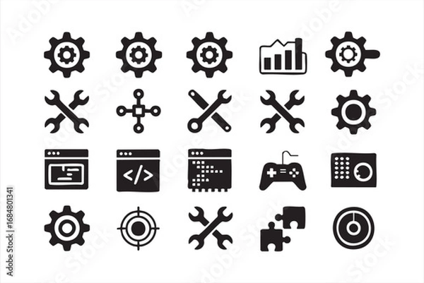 Obraz Web Application Development and System Tools Icons Collection