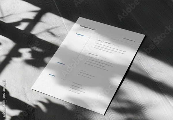 Obraz Minimal Resume Design