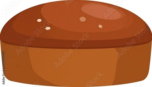 Obraz Round loaf of brown bread
