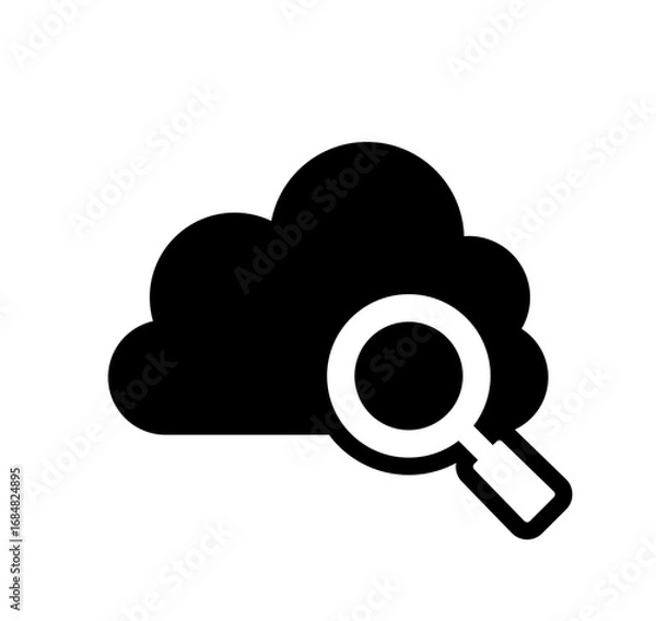 Fototapeta クラウド検索アイコン