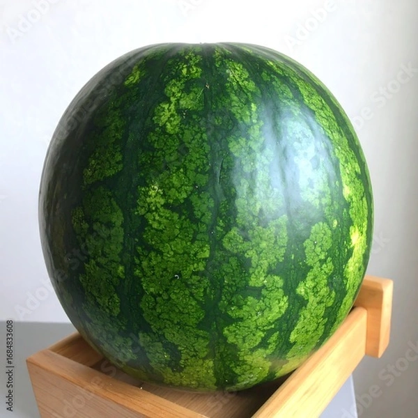 Obraz Round, vibrant green watermelon