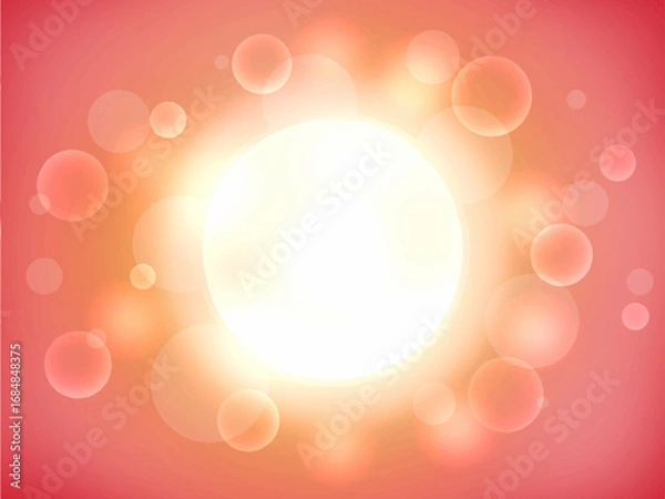 Obraz 太陽のような輝き放つ光の抽象的な背景素材