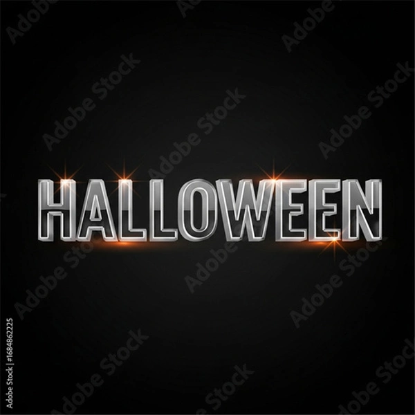 Fototapeta Halloween Text Vector Icon: Spooky 'Halloween' Typography with Dripping Letters for Holiday Designs, Party Flyers, and Social Media