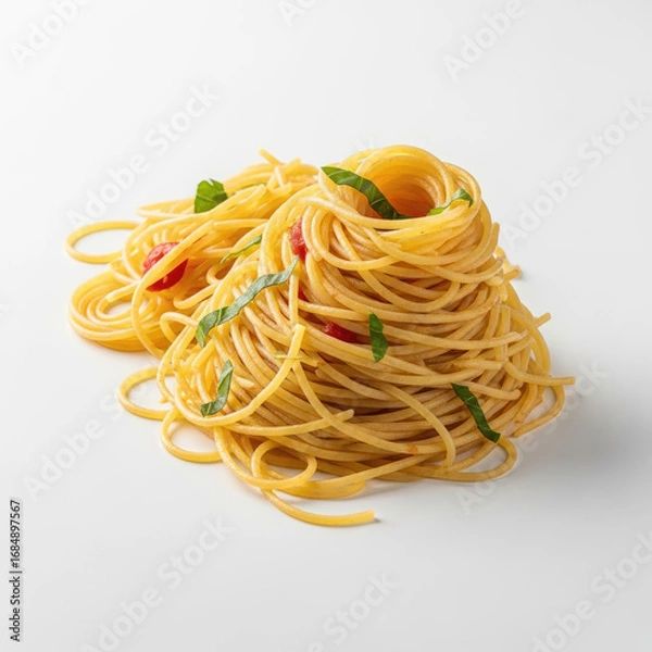 Obraz pasta on white background