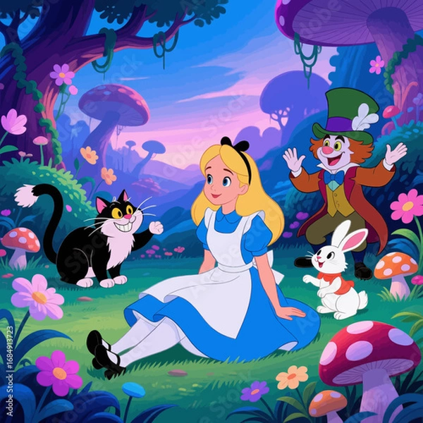 Fototapeta Whimsical Wonderland Friends in Enchanted Forest