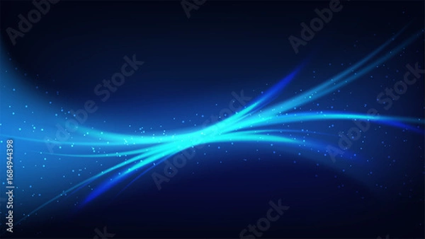 Fototapeta abstract futuristic digital background glowing blue vortex energy lines cosmic particles technology design modern space art pattern dynamic swirl neon universe texture
