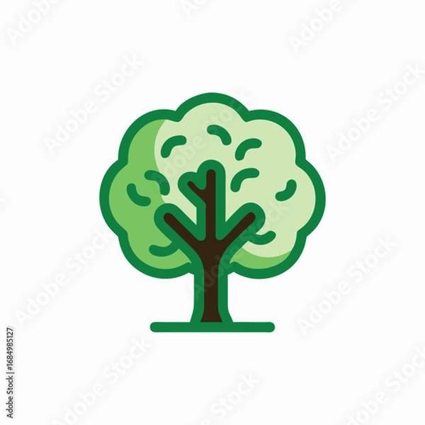 Fototapeta green tree icon vector template