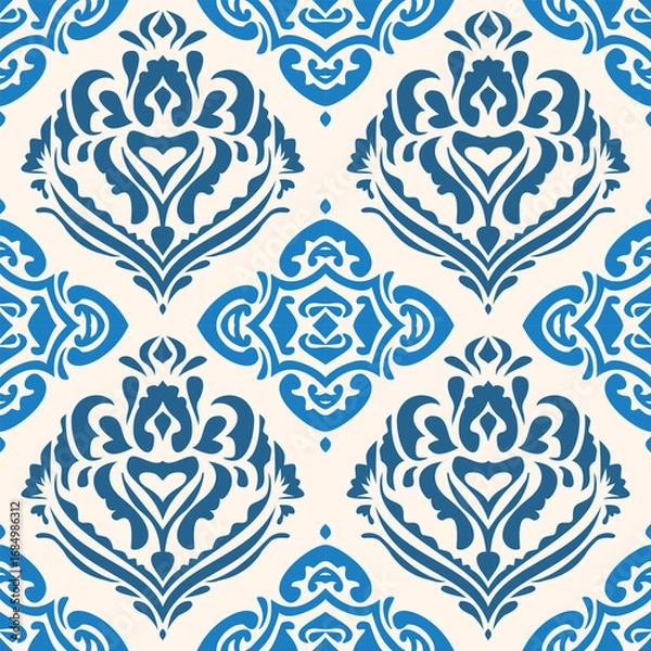 Fototapeta Ethnic background, seamless pattern, geometric and tribal-inspired, freehand drawing design, handmade textile.
