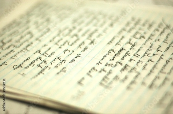 Obraz writing on paper