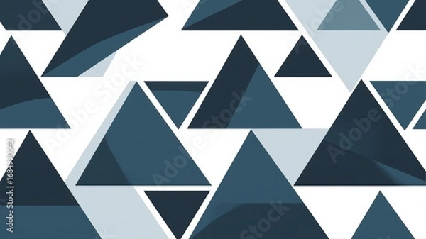 Obraz Abstract Blue Triangle Composition