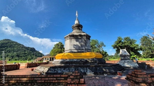 Obraz buddhist temple in laos