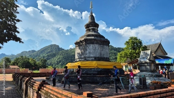 Obraz buddhist temple in laos