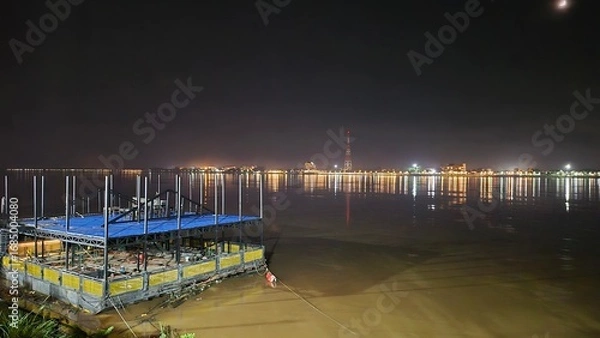 Obraz night view of the river
