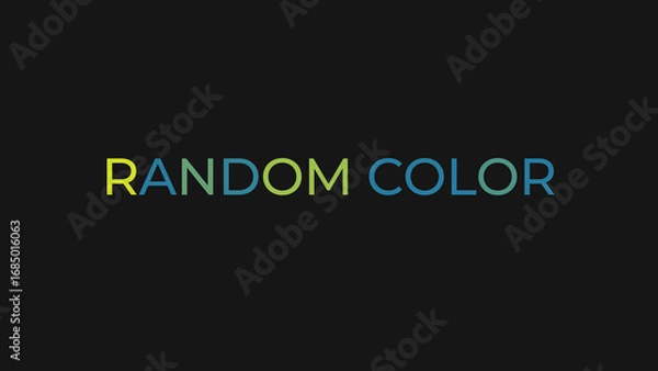 Fototapeta Random Color Text Animation Preset