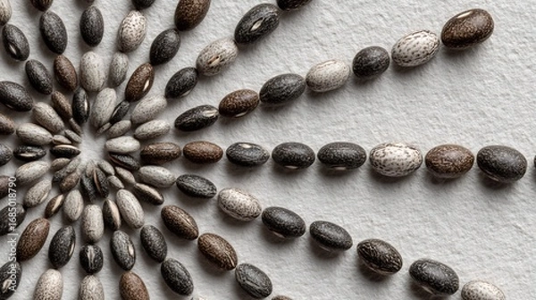 Fototapeta Abstract Bean Mandala: A Study in Texture and Form