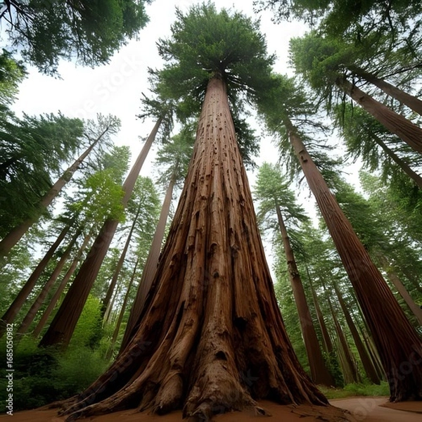 Obraz towering redwood trees
