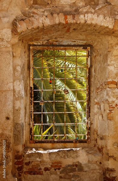 Fototapeta Wish window with padlocks for memories