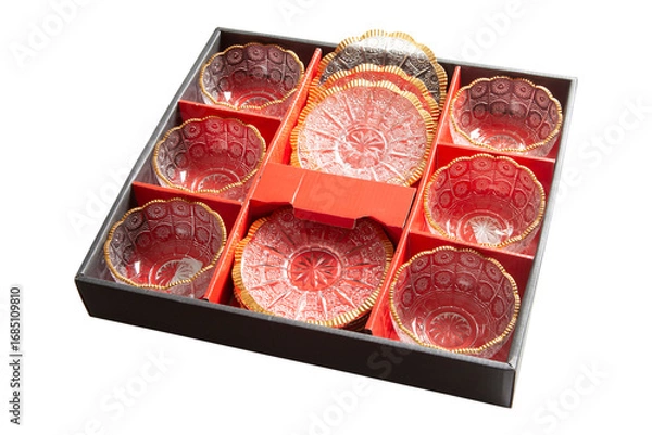 Obraz crystal glass plate with gilded edges