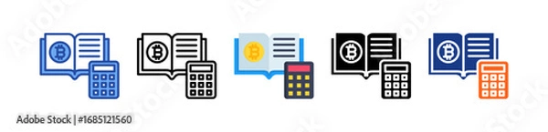 Fototapeta Ledger Icon Multi Style Illustration