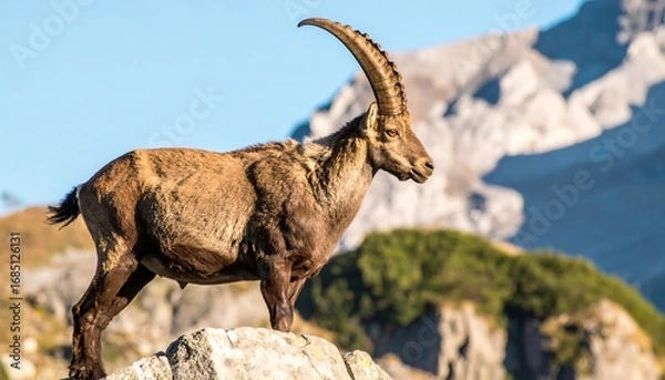 Obraz Ibex standing on a mountain rock