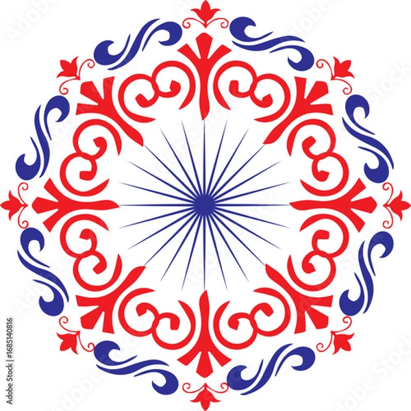 Obraz colorful flower alpona illustrator and vector