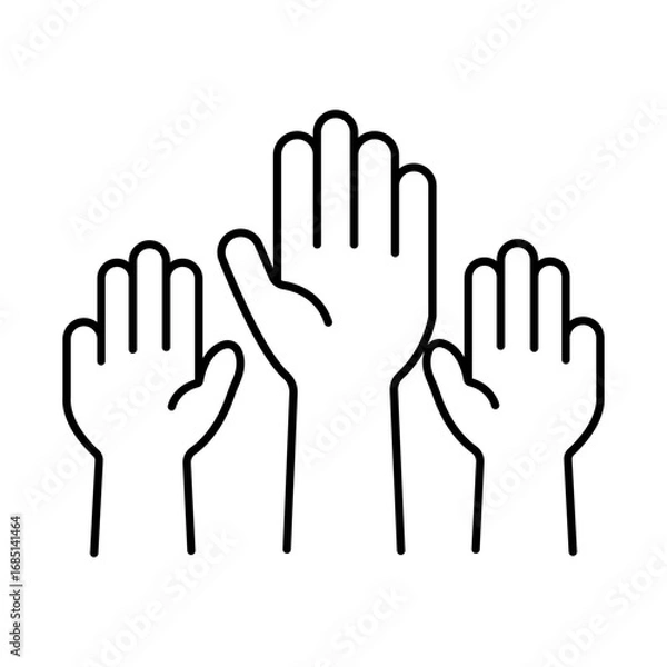 Obraz Volunteer Hands icon. vector icon design